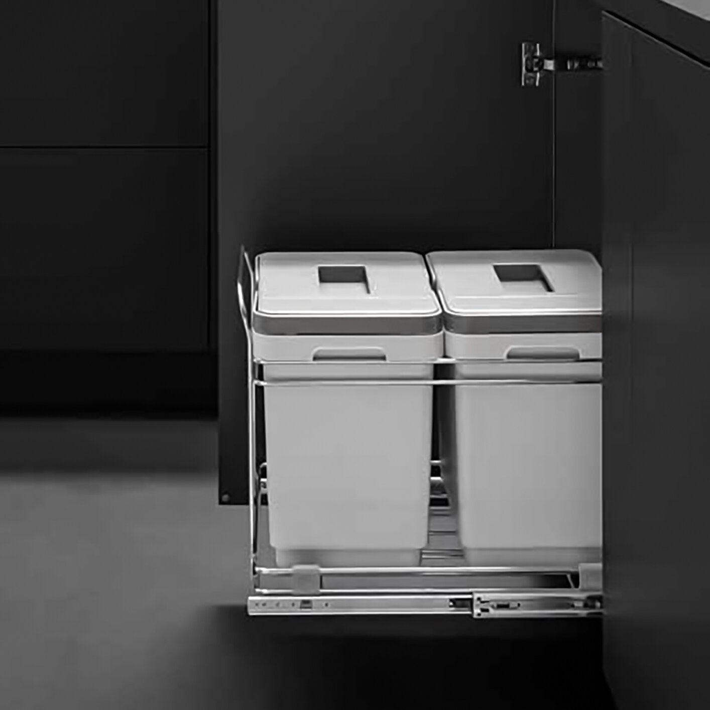 Vibo Compact Undersink Wastebin, 2 x 15L