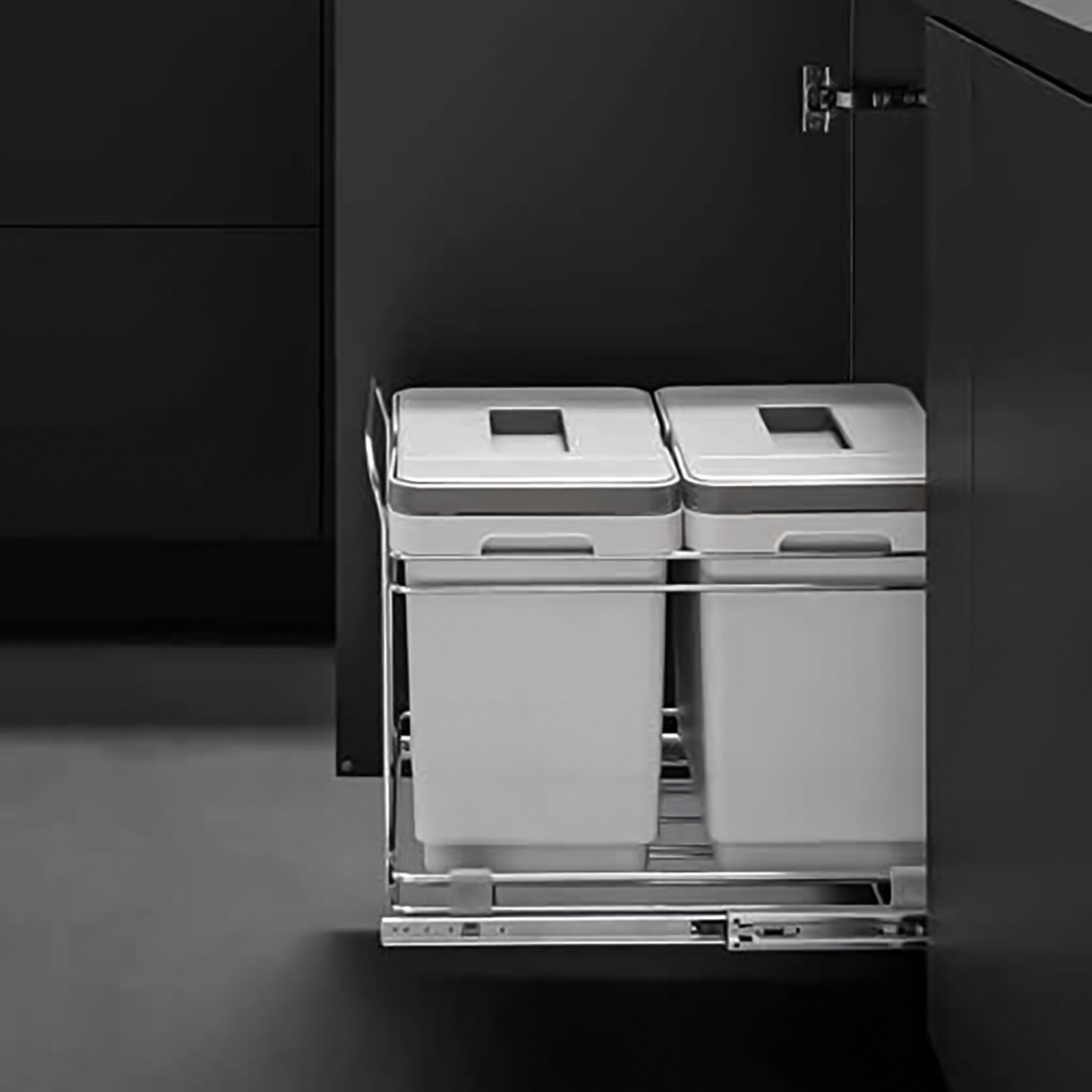 Vibo Compact Undersink Wastebin, 2 x 15L