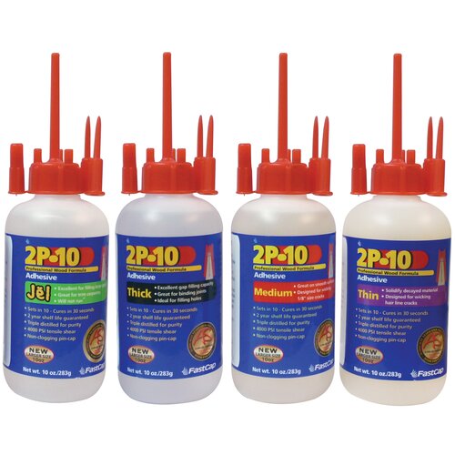 2P-10 Adhesive 10oz Bottle with Flexible Neck