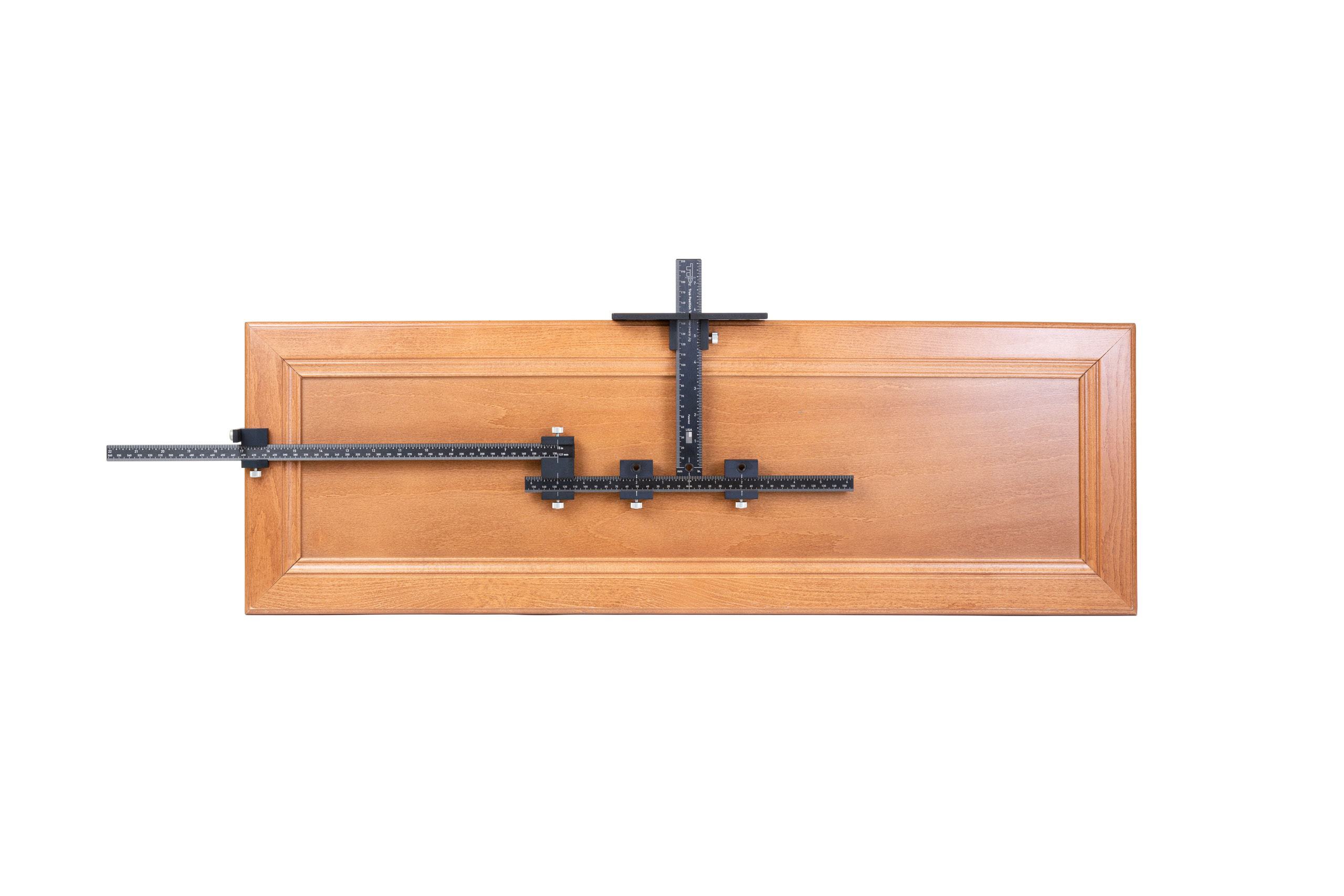 Extended Ruler Attachment for Cabinet Hardware Jig